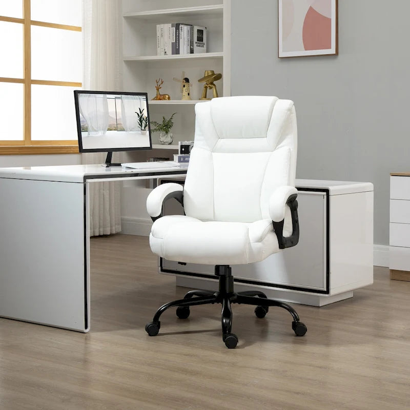 Sedia da Ufficio Direzionale Grande e Alta 400 libbre Sedia da Scrivania per Computer con Schienale Alto in Pelle PU, Imbottitura Ergonomica