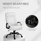 Sedia da Ufficio Direzionale Grande e Alta 400 libbre Sedia da Scrivania per Computer con Schienale Alto in Pelle PU, Imbottitura Ergonomica