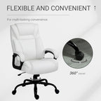 Sedia da Ufficio Direzionale Grande e Alta 400 libbre Sedia da Scrivania per Computer con Schienale Alto in Pelle PU, Imbottitura Ergonomica
