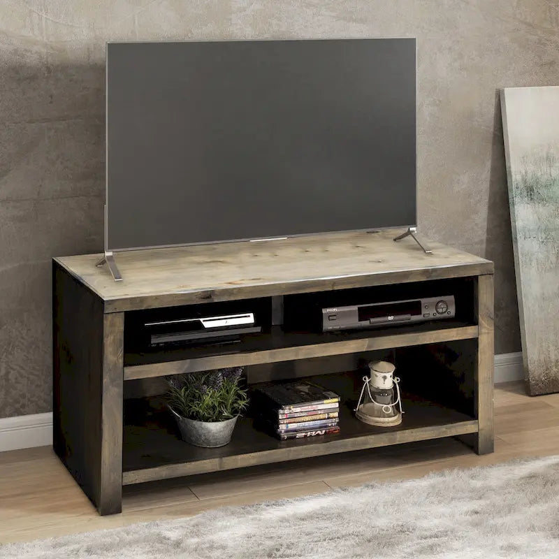 Mobile TV da 48 pollici per TV fino a 55 pollici, nessun assemblaggio richiesto, finitura Barnwood