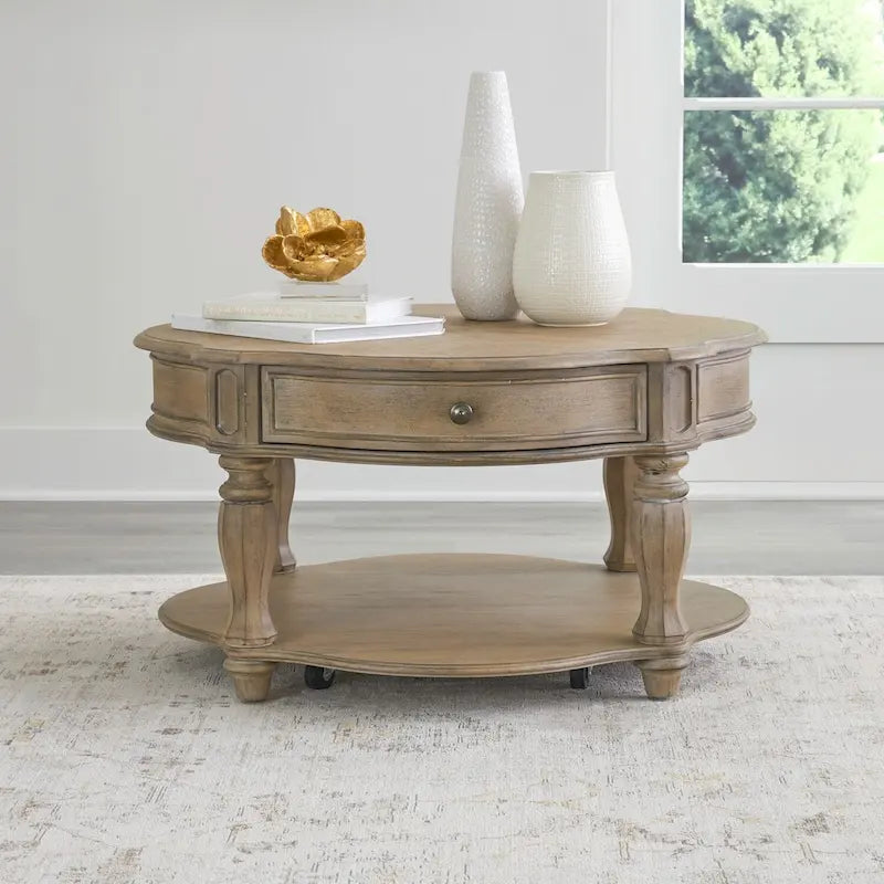 Tavolino rotondo Magnolia Manor Weathered Bisque