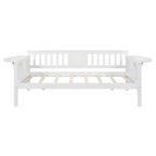 Daybed singolo con doghe in legno, colore bianco