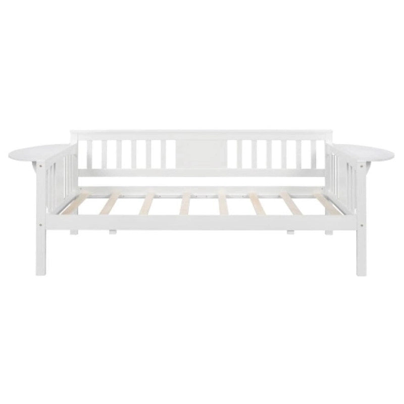Daybed singolo con doghe in legno, colore bianco