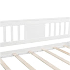 Daybed singolo con doghe in legno, colore bianco