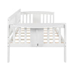 Daybed singolo con doghe in legno, colore bianco