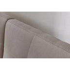 Divano letto futon convertibile con gambe in legno massello in tessuto di lino verde senape