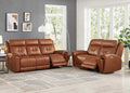 Hydeline Emma Zero Gravity Power Recline & Headrest Top Grain Leather Sofa & Loveseat Set with Cup Holders
