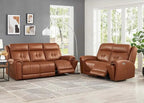 Hydeline Emma Zero Gravity Power Recline & Headrest Top Grain Leather Sofa & Loveseat Set with Cup Holders
