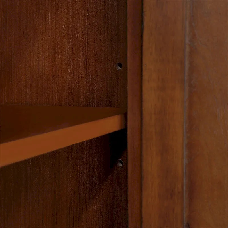 Tavolo da divano in legno retrò da 40" con ripiano portaoggetti regolabile