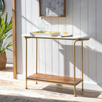 Consolle moderna Micheale Marble Mixed Media - 30A x 43L x 11P