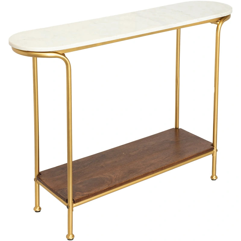 Consolle moderna Micheale Marble Mixed Media - 30A x 43L x 11P