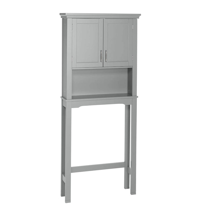 Pensile da bagno salvaspazio sopra il WC con ripiano regolabile – Grigio